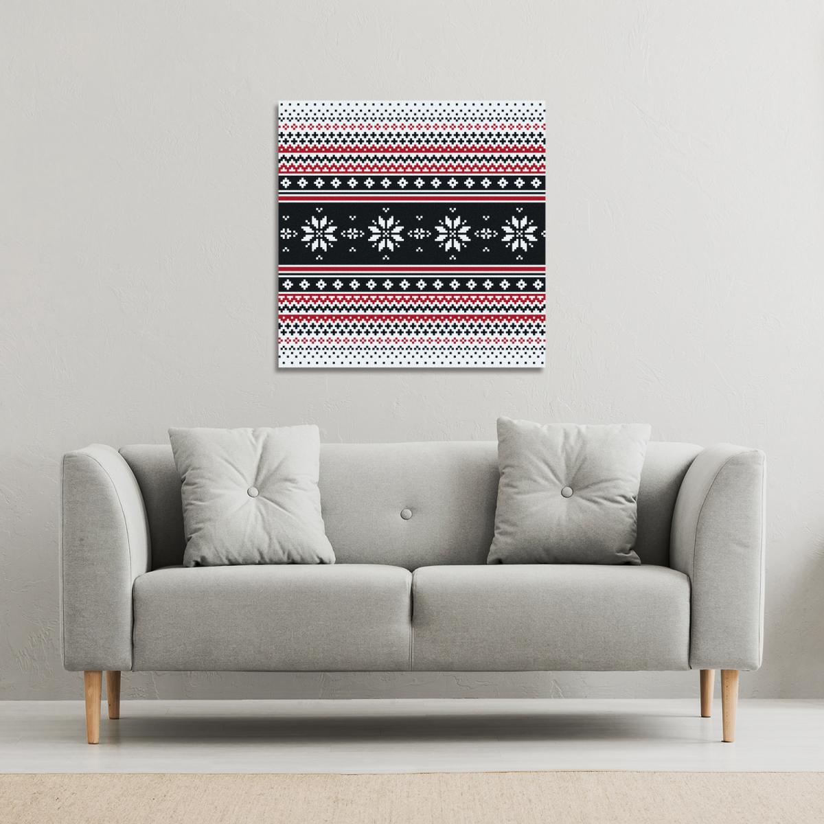 Abstract Gallery Christmas Canvas - Red / 90cm – image 1