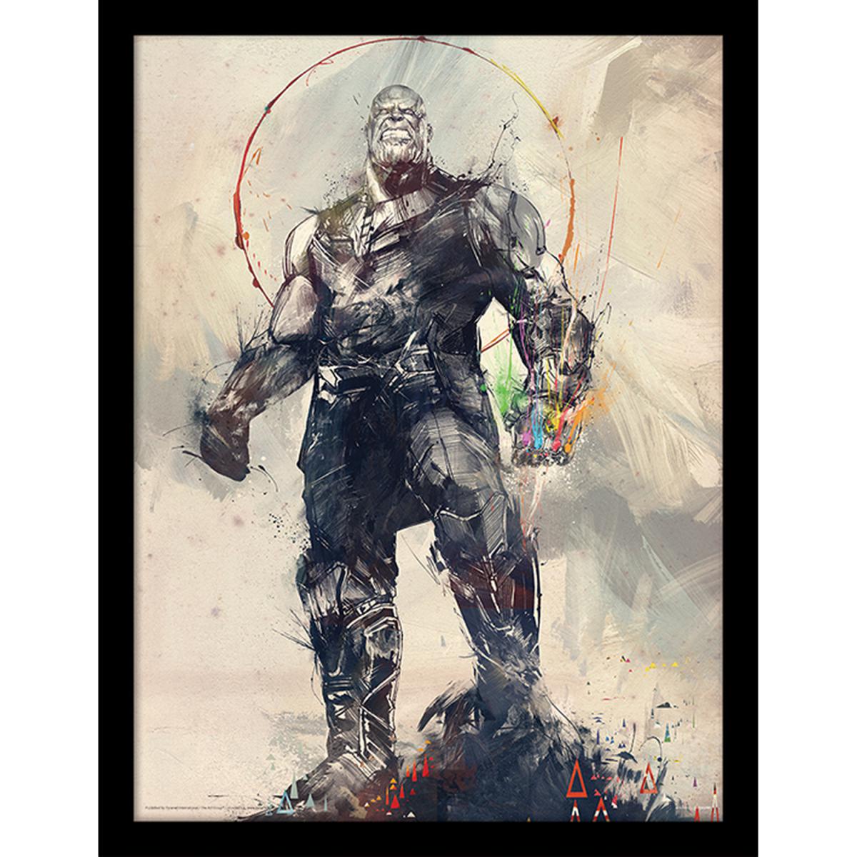 Avengers Infinity War Thanos Sketch Framed Print – image 3