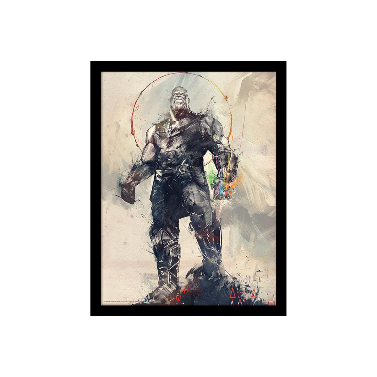 Avengers Infinity War Thanos Sketch Framed Print – image 1