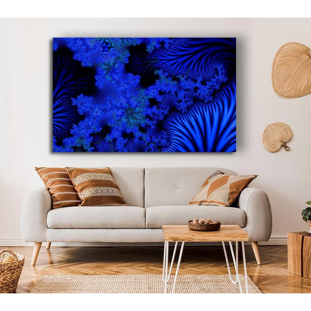 Sea Bed Of Blue Canvas Print Wall Art - Yellow / 101.6cm – image 4