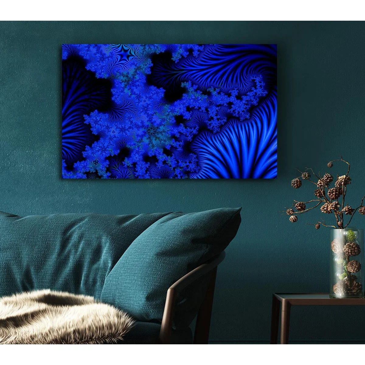 Sea Bed Of Blue Canvas Print Wall Art - Yellow / 101.6cm – image 5