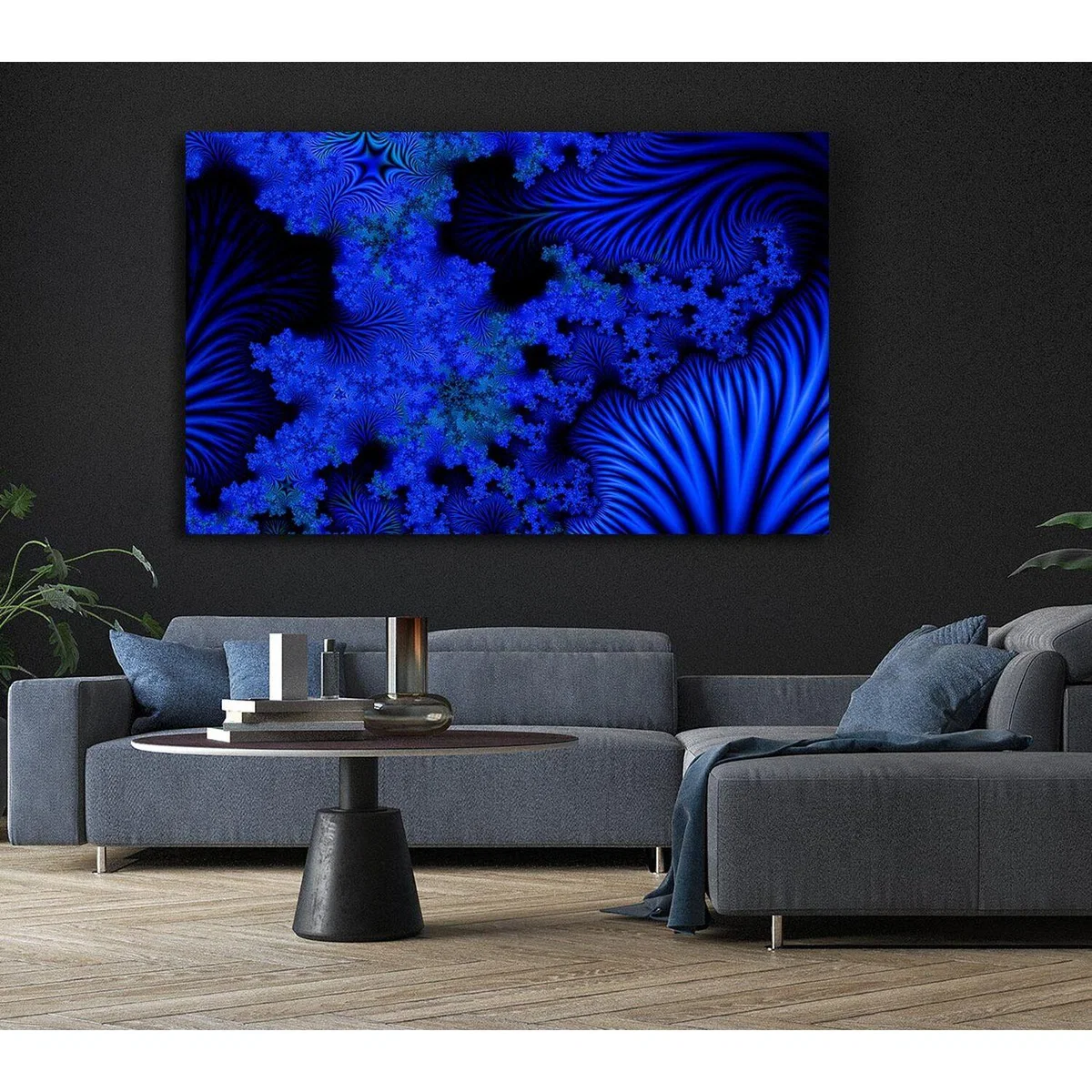 Sea Bed Of Blue Canvas Print Wall Art - Yellow / 101.6cm – image 6