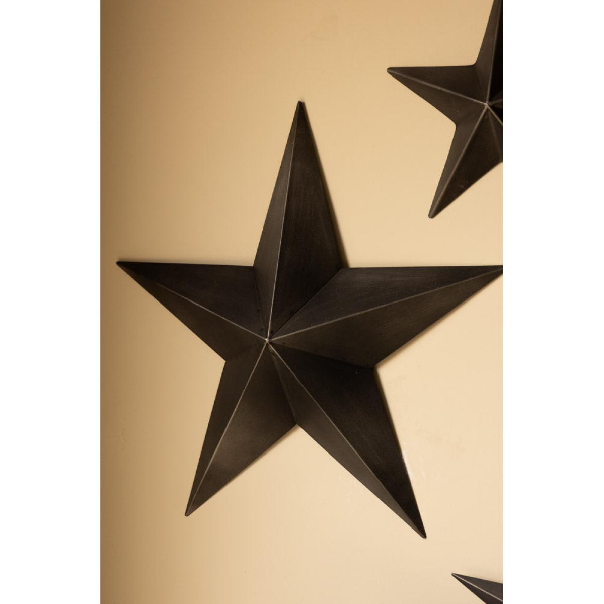 Set Of 3 Black Metal Stars – image 4