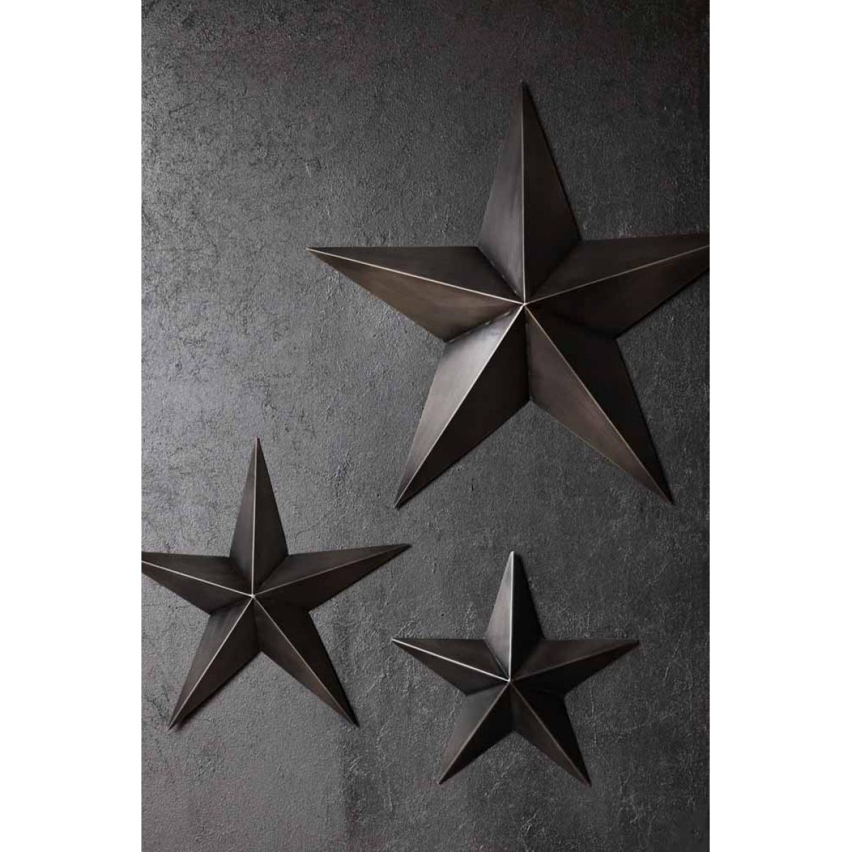 Set Of 3 Black Metal Stars – image 7