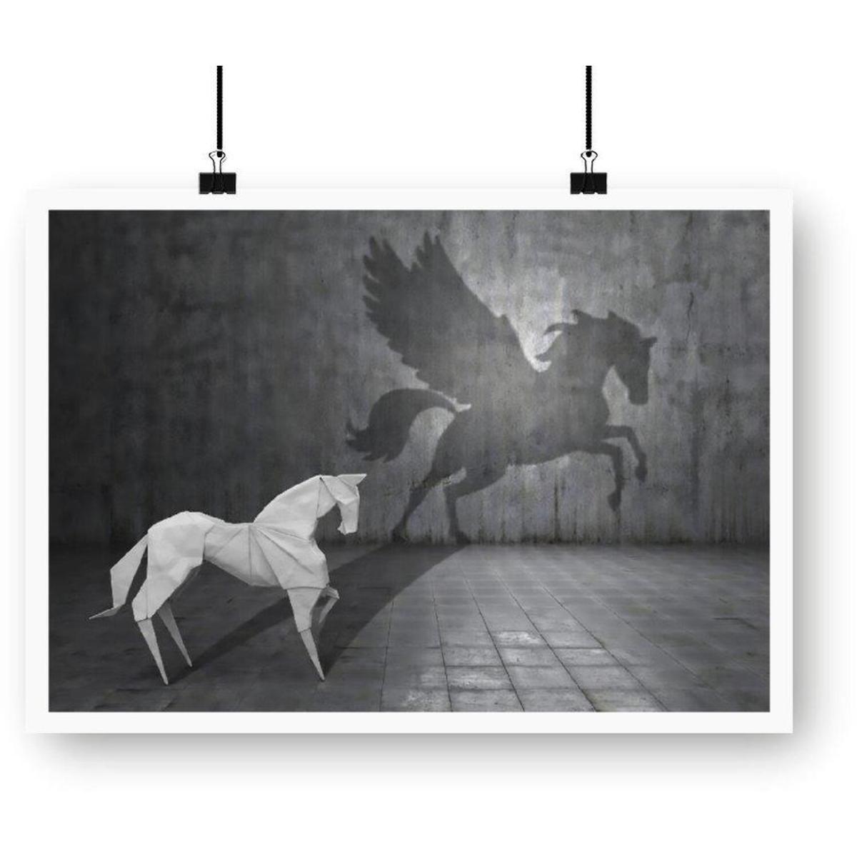 Hidden Potential - Pegasus Art Print - Grey / 84.1cm – image 2