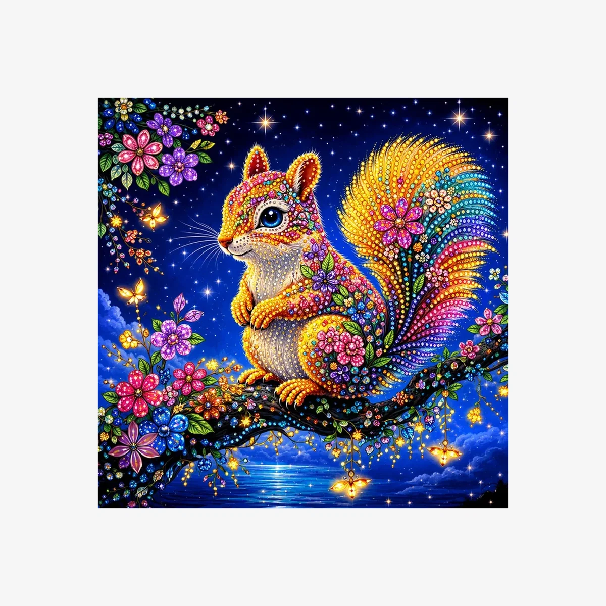 Multi Colour Squirrel 5D DIY Diamond Painting Kit - Multi – image 1