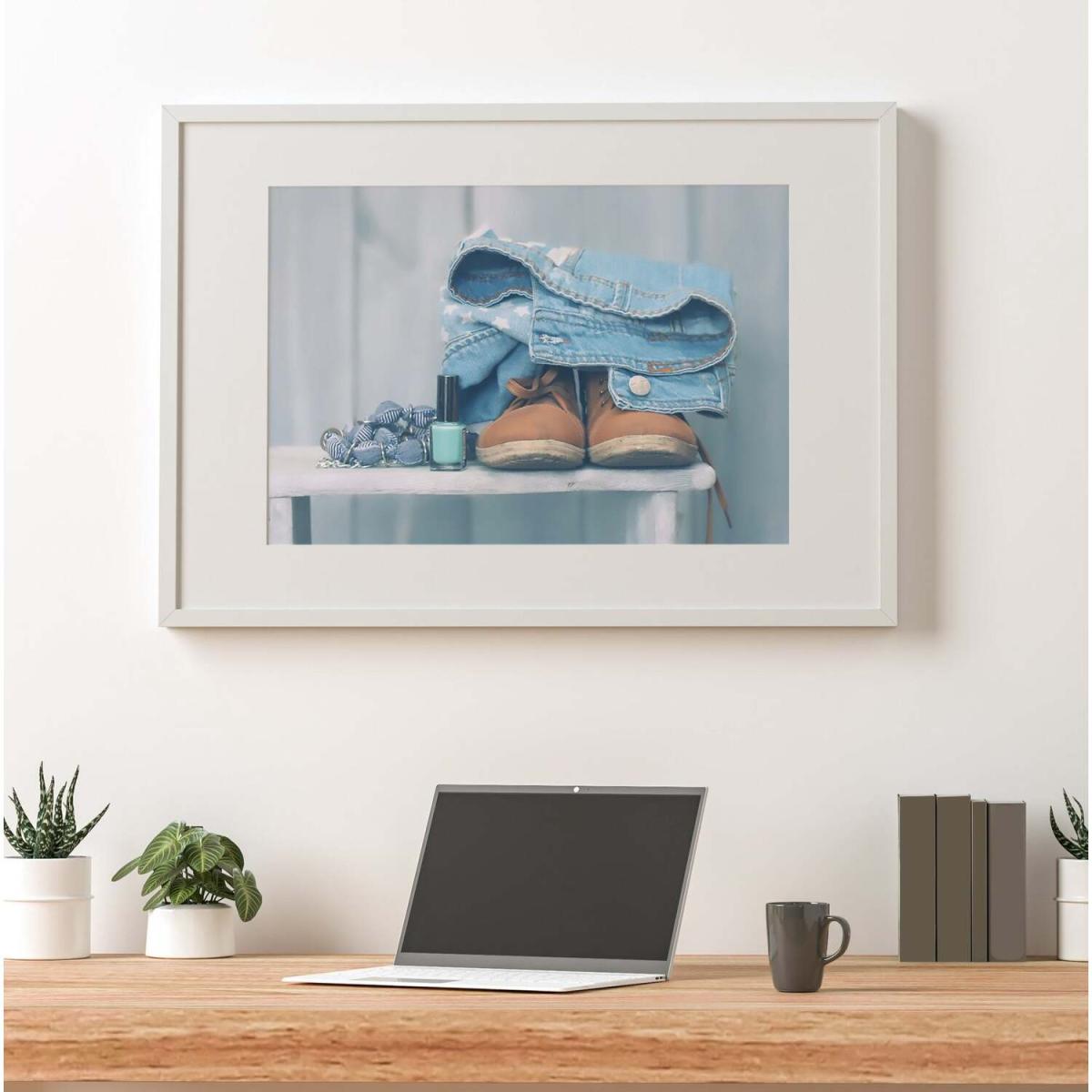 Shoes On The Bench Art Print - Blue / 29.7cm – image 2
