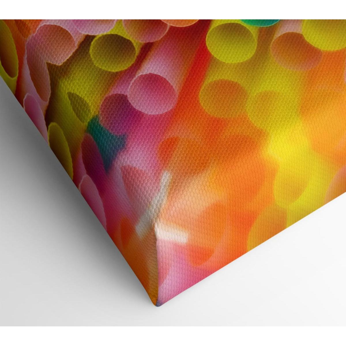 Colourful Straws Canvas Print Wall Art - Yellow / 35.56cm – image 2