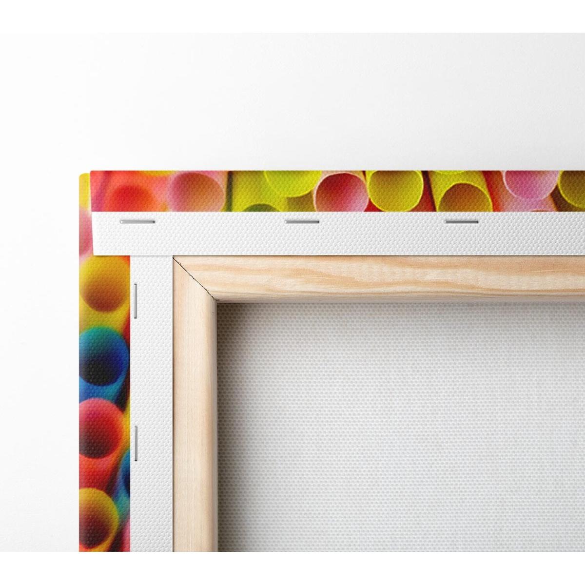 Colourful Straws Canvas Print Wall Art - Yellow / 35.56cm – image 3