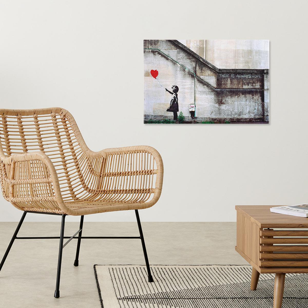 Balloon Girl Art Canvas - Grey / 60cm – image 5