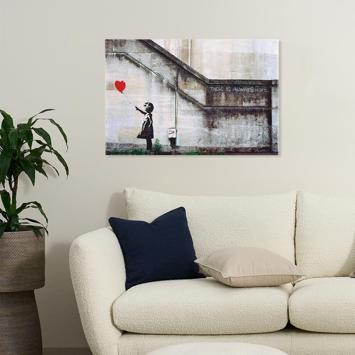 Balloon Girl Art Canvas - Grey / 60cm – image 6