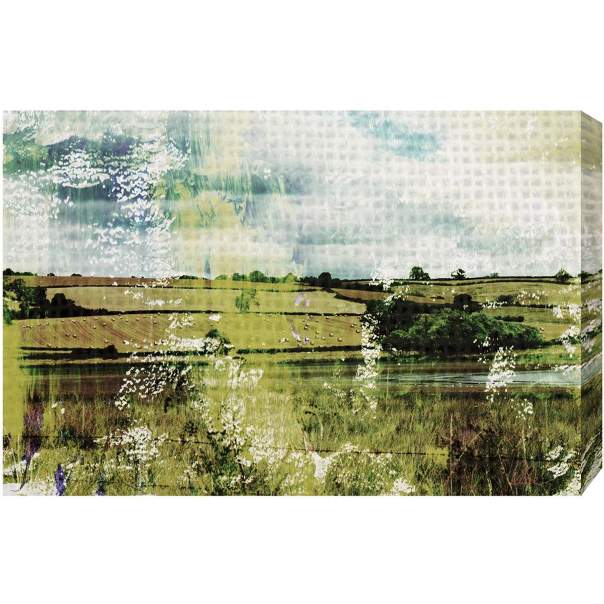 Countryside Classic Lakeview Graphic Art Wrapped on Canvas - Green / 152cm – image 2
