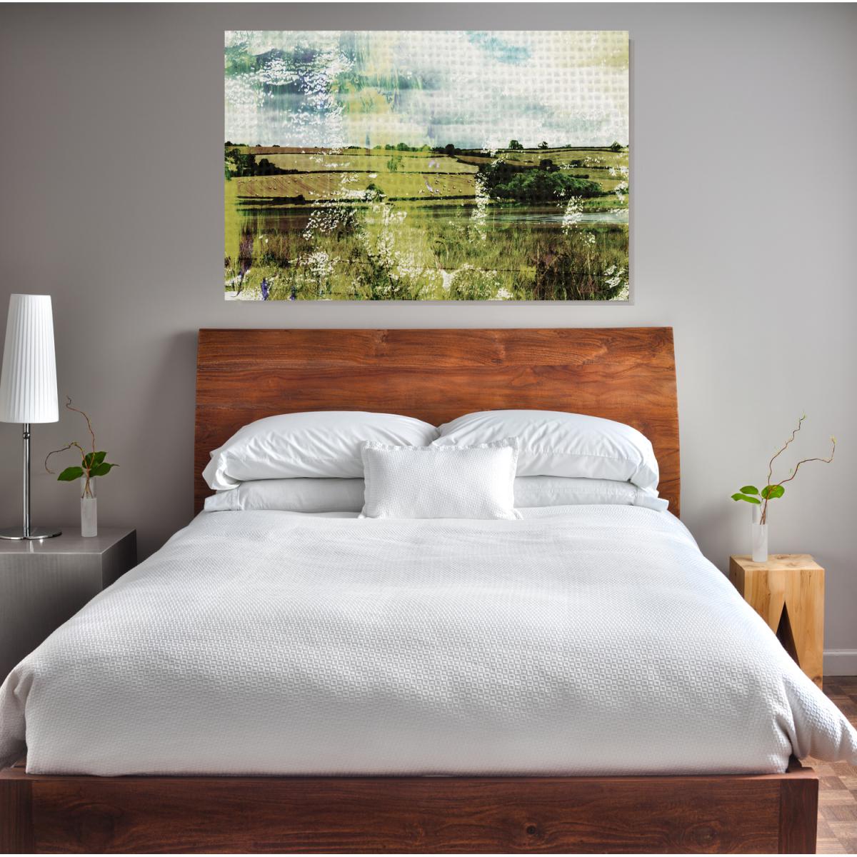 Countryside Classic Lakeview Graphic Art Wrapped on Canvas - Green / 152cm – image 1