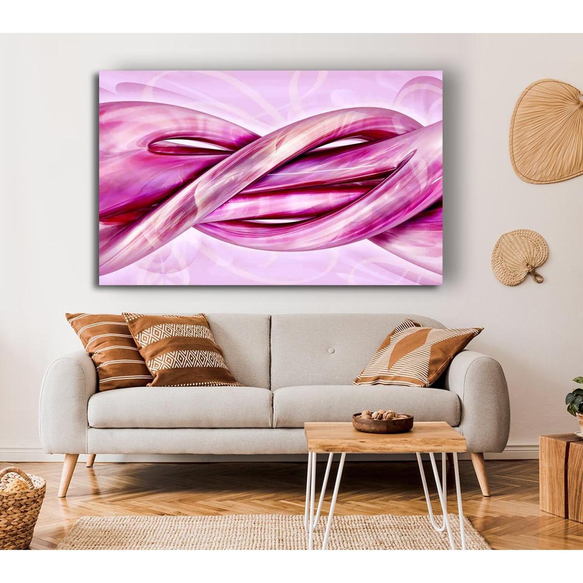 Pink Knots Canvas Print Wall Art - Yellow / 81.28cm – image 4