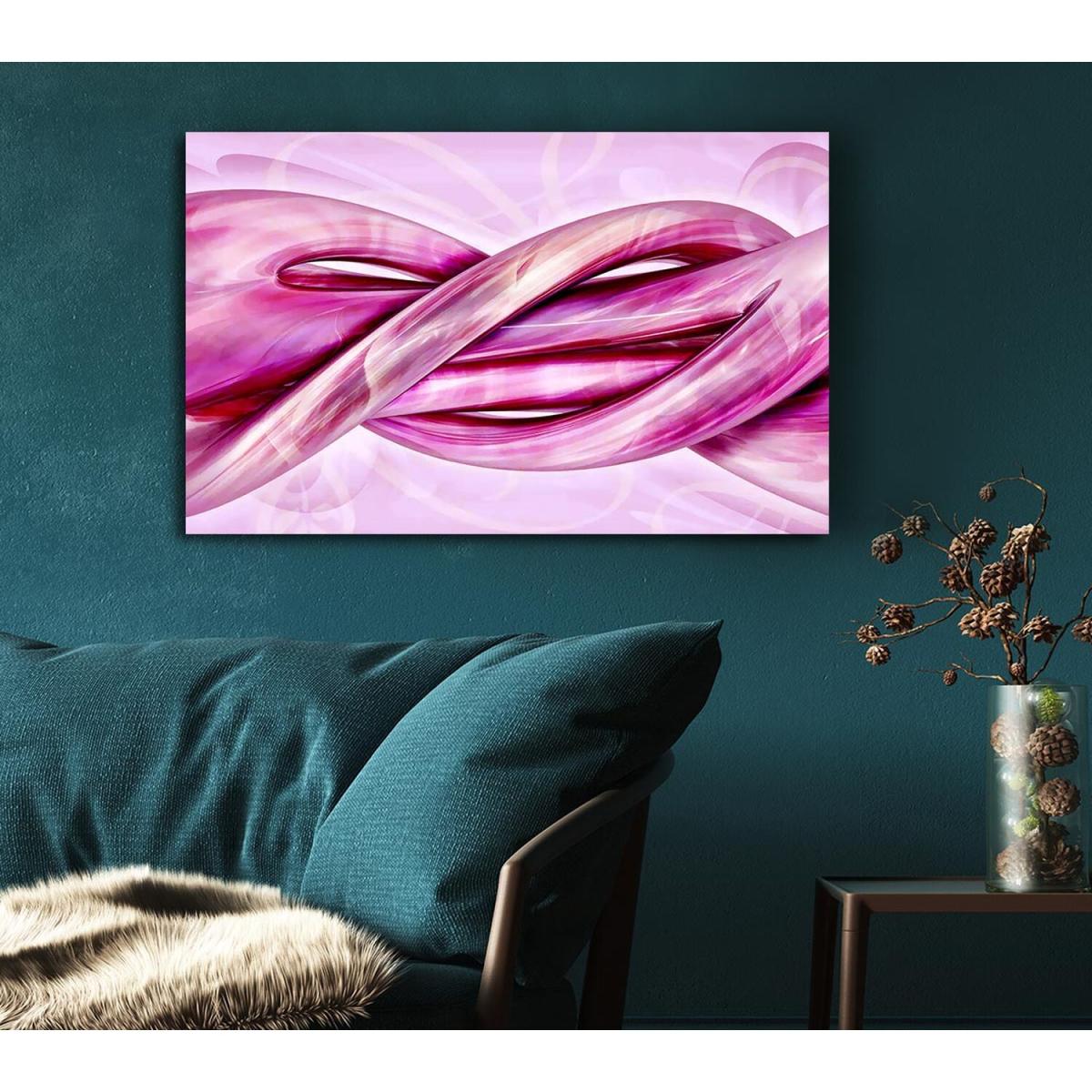 Pink Knots Canvas Print Wall Art - Yellow / 81.28cm – image 5
