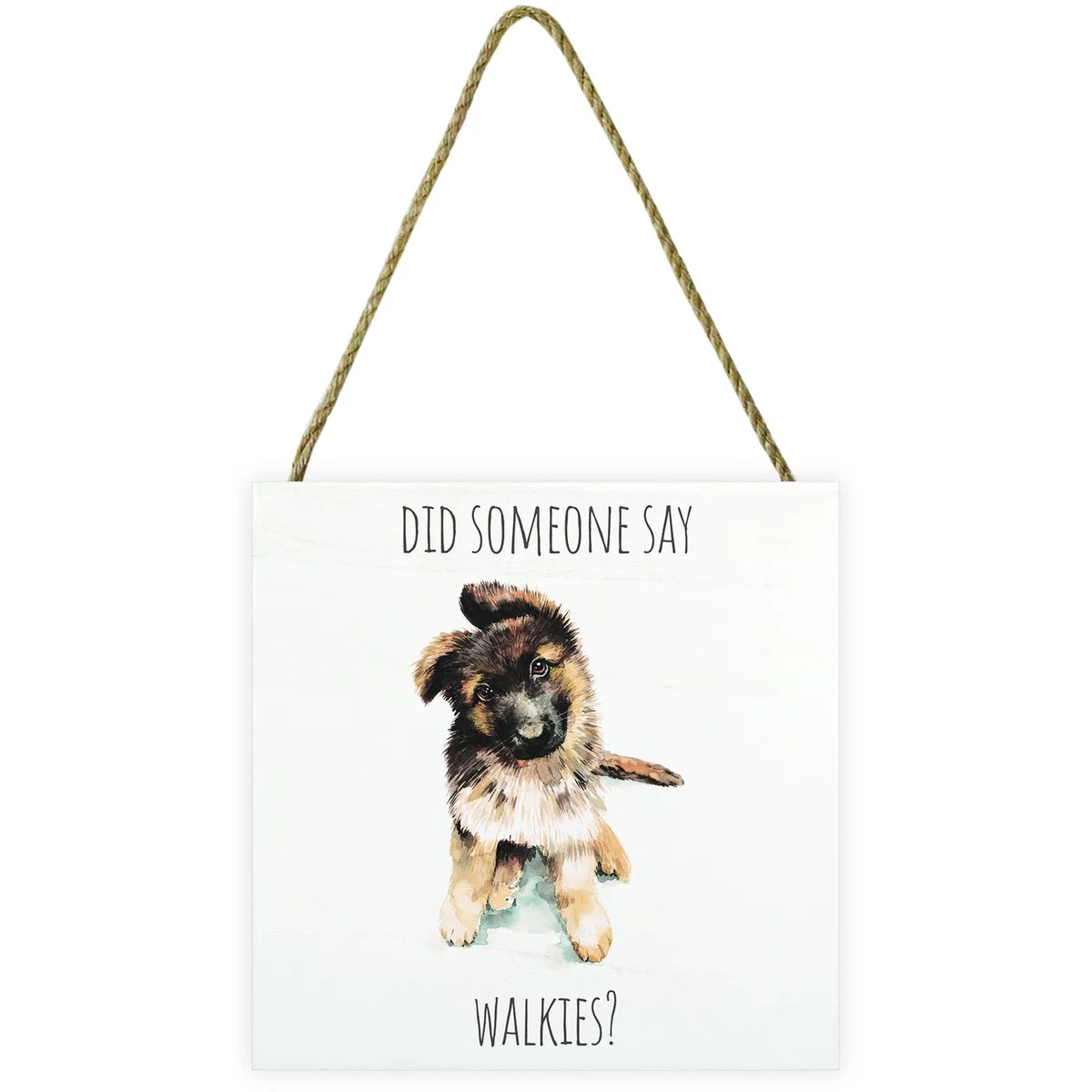 Louise Nisbet (German Shepherd) Wooden Block - White – image 2