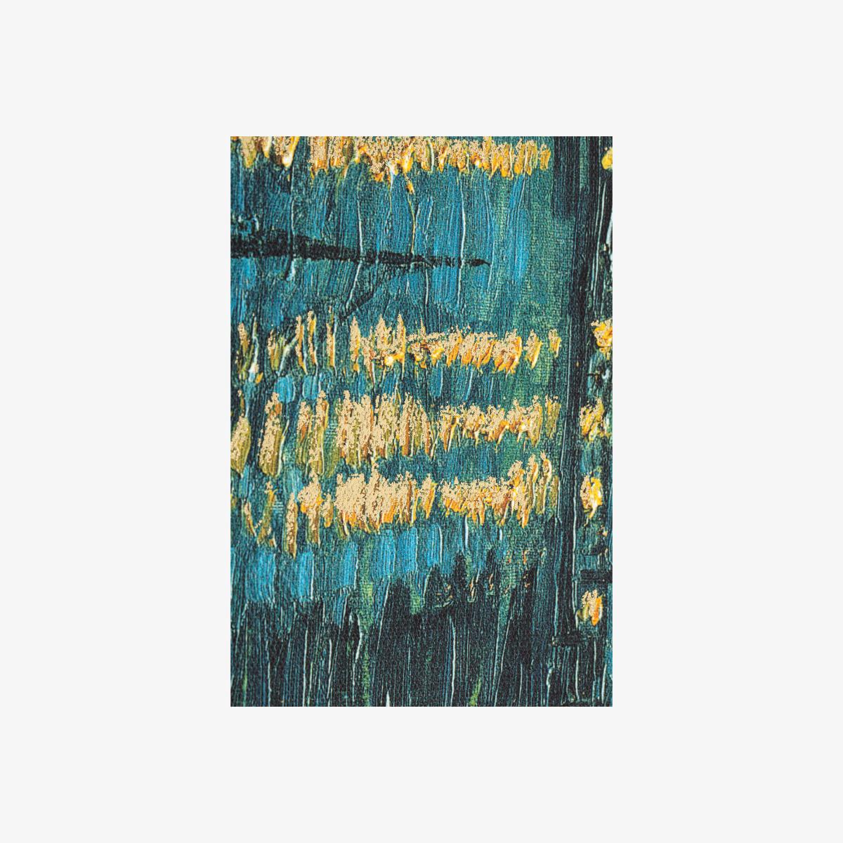 Gold Foiled Night Lights Canvas - Blue