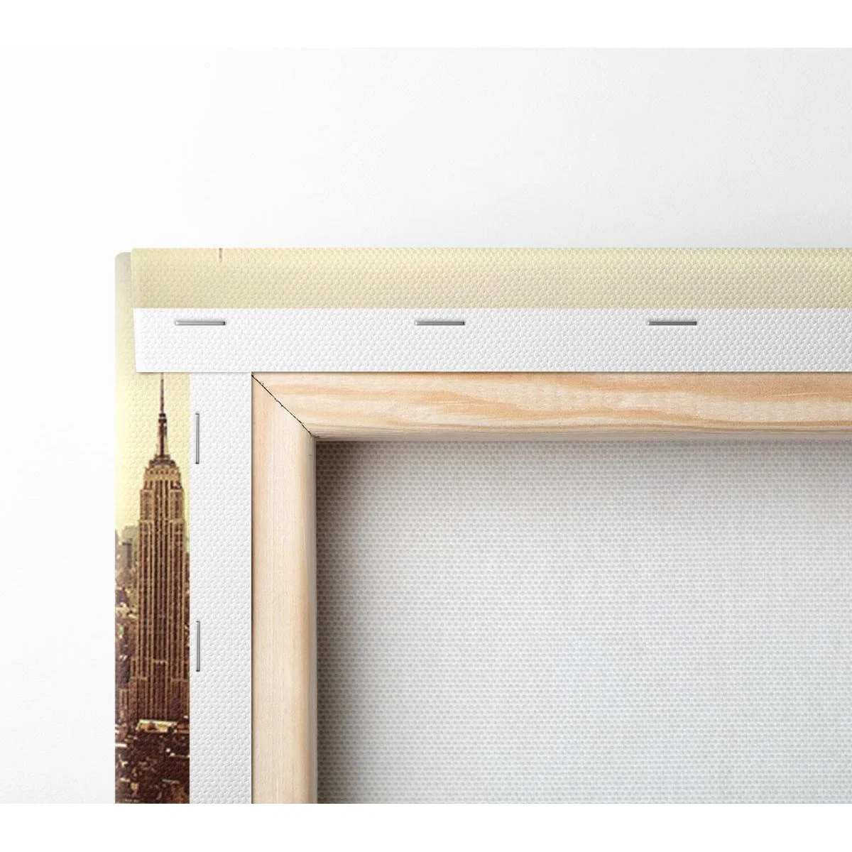 Empire State Building Retro Canvas Print Wall Art - Yellow / 81.28cm – image 2