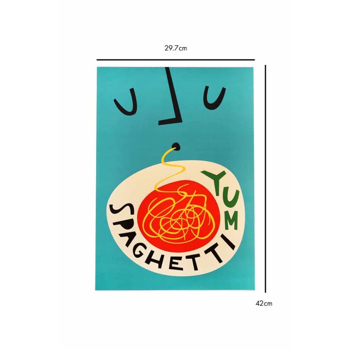Yum Spaghetti By Fox & Velvet A2 Art Print With Black Wooden Frame – image 5