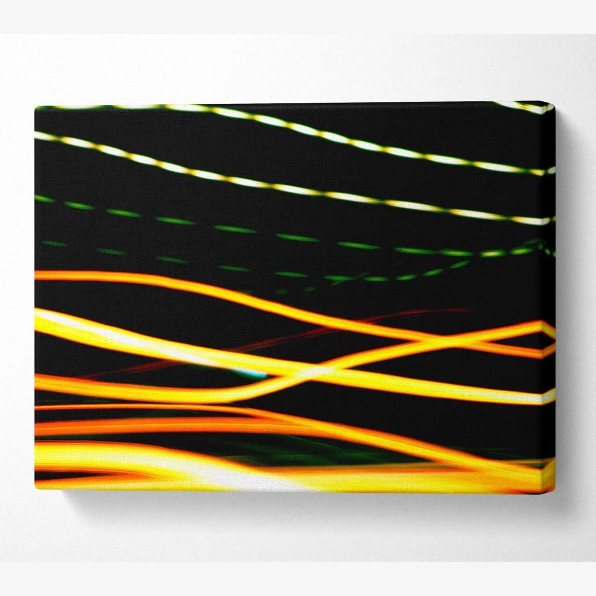 In-Between The Lines Canvas Print Wall Art - Yellow / 35.56cm – image 1