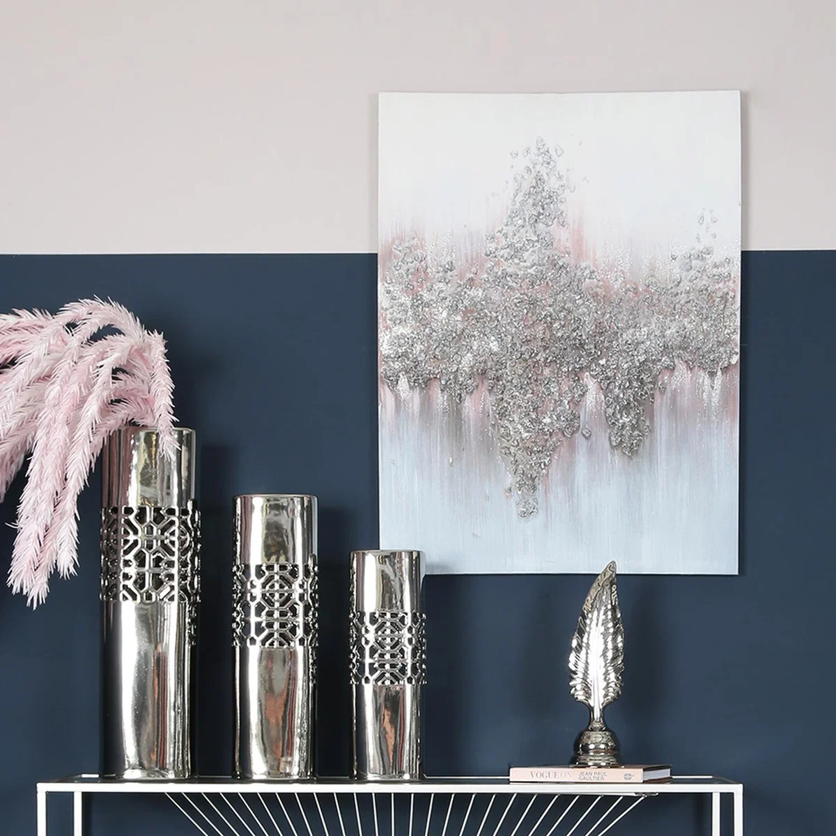 Abstract Pink 3D Canvas Wall Art - Pink – image 4