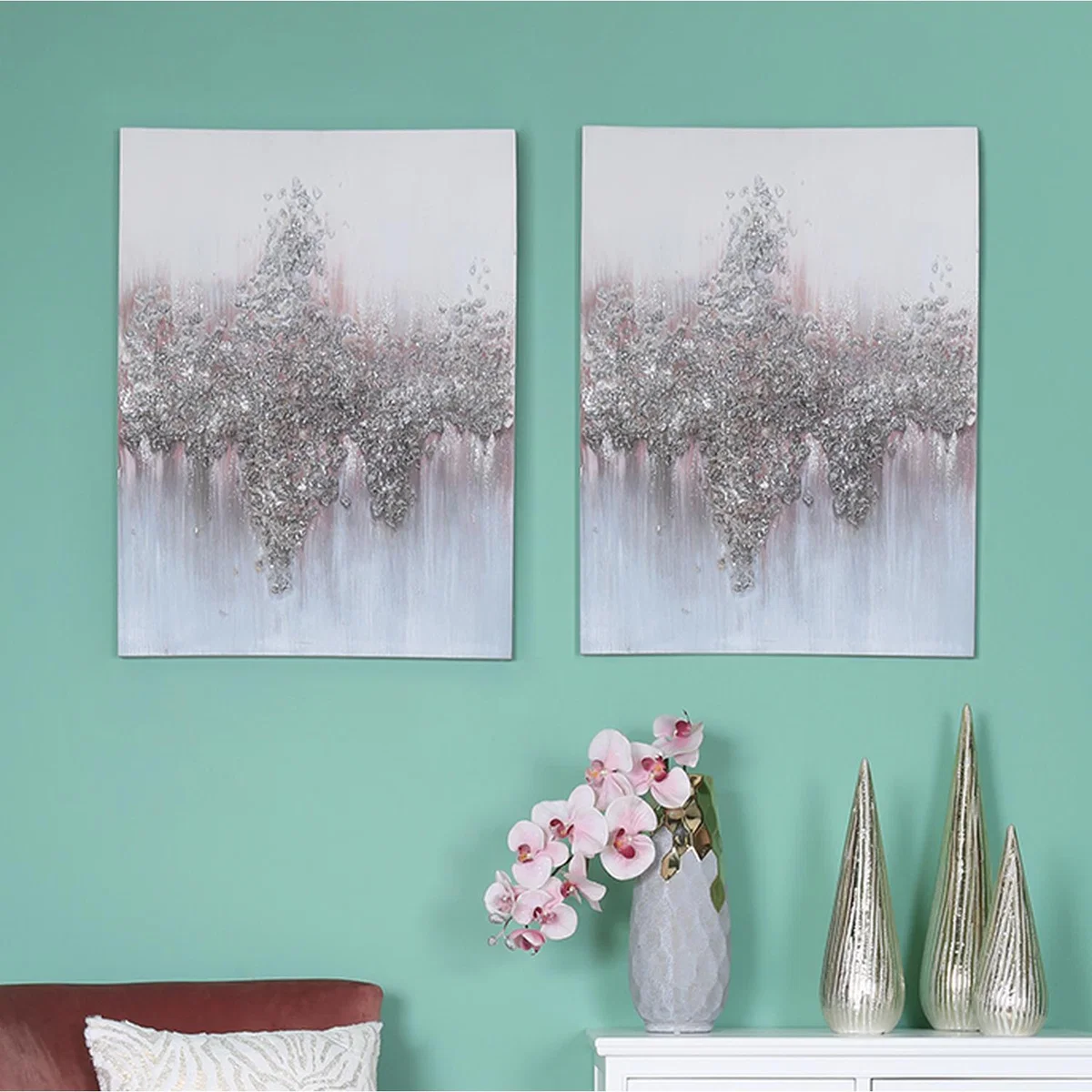 Abstract Pink 3D Canvas Wall Art - Pink – image 5