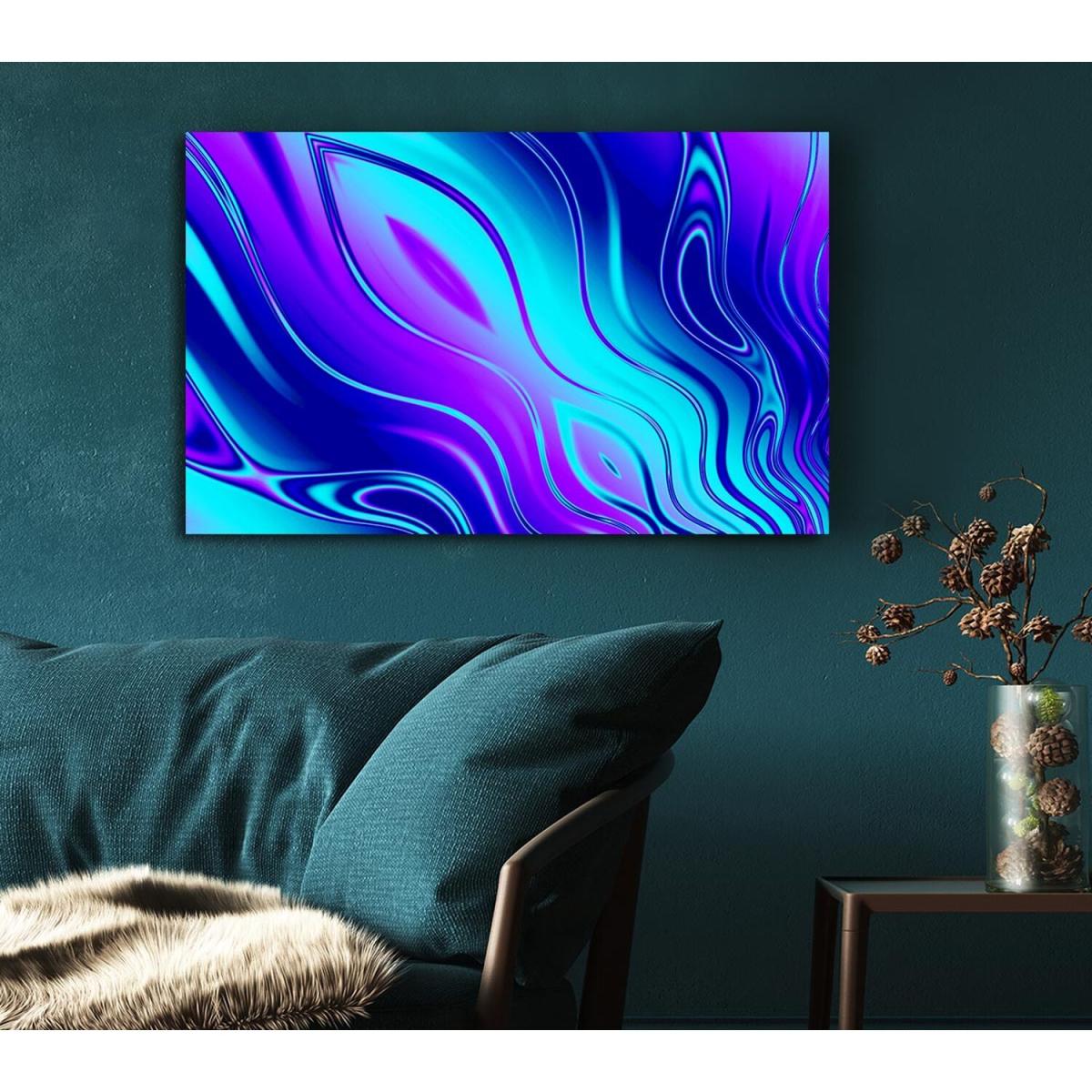 Liquid Movement Canvas Print Wall Art - Yellow / 101.6cm – image 3