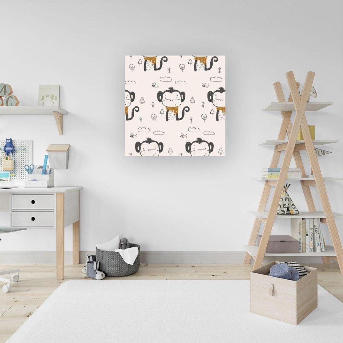Monkey Forest Canvas Print - Brown / Small – image 2