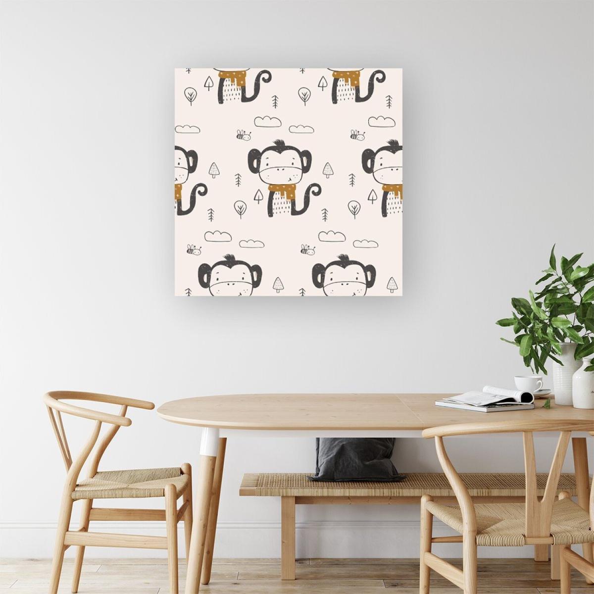 Monkey Forest Canvas Print - Brown / Small – image 3