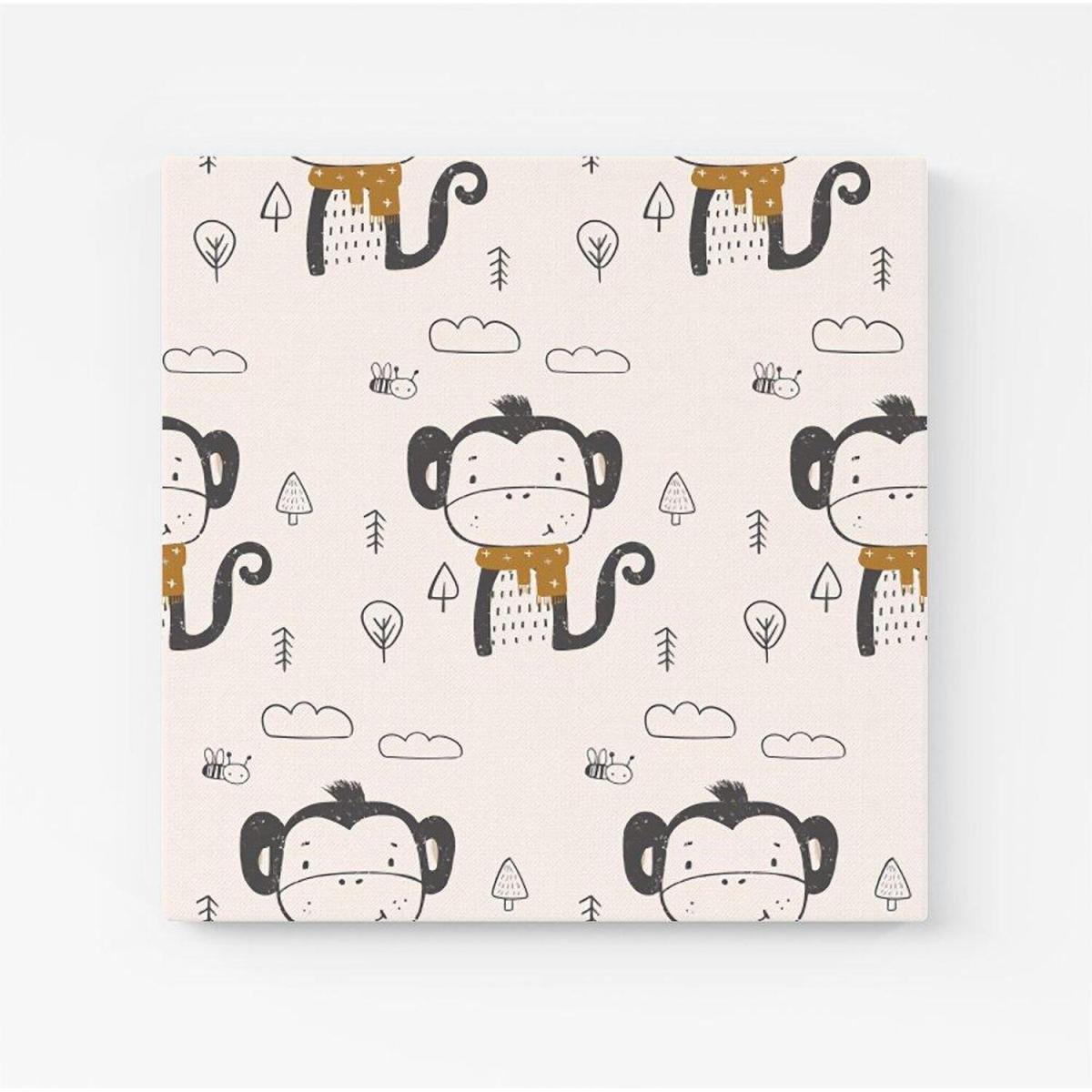 Monkey Forest Canvas Print - Brown / Small – image 4