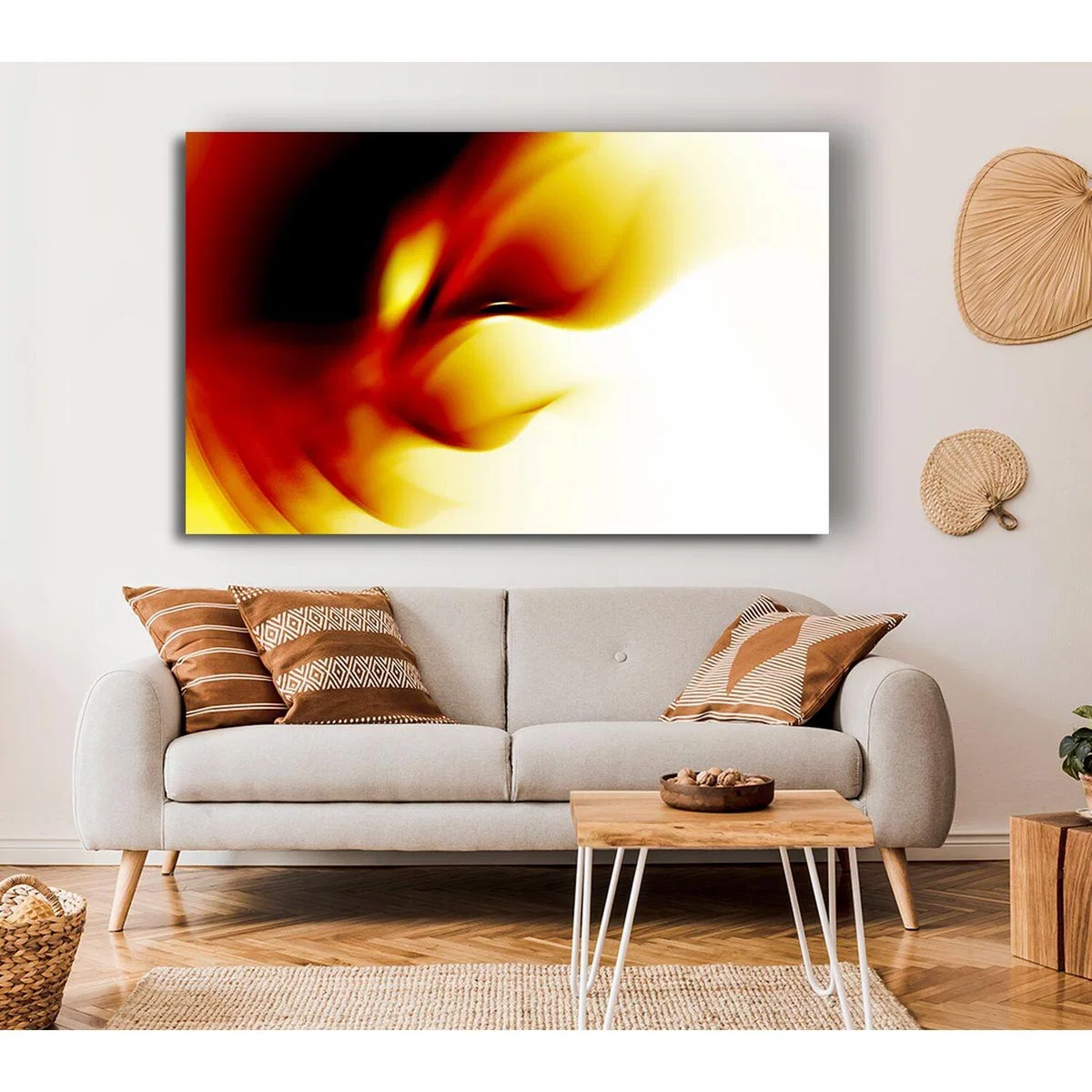 Golden Twist Canvas Print Wall Art - Yellow / 81.28cm – image 4
