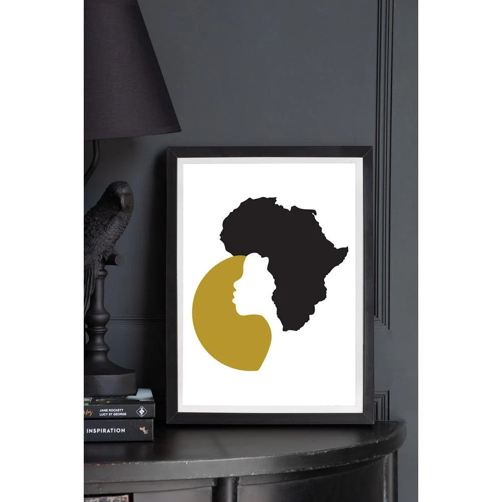 Unframed Hand Finished With Gold Leaf African Sun Art Print – image 3