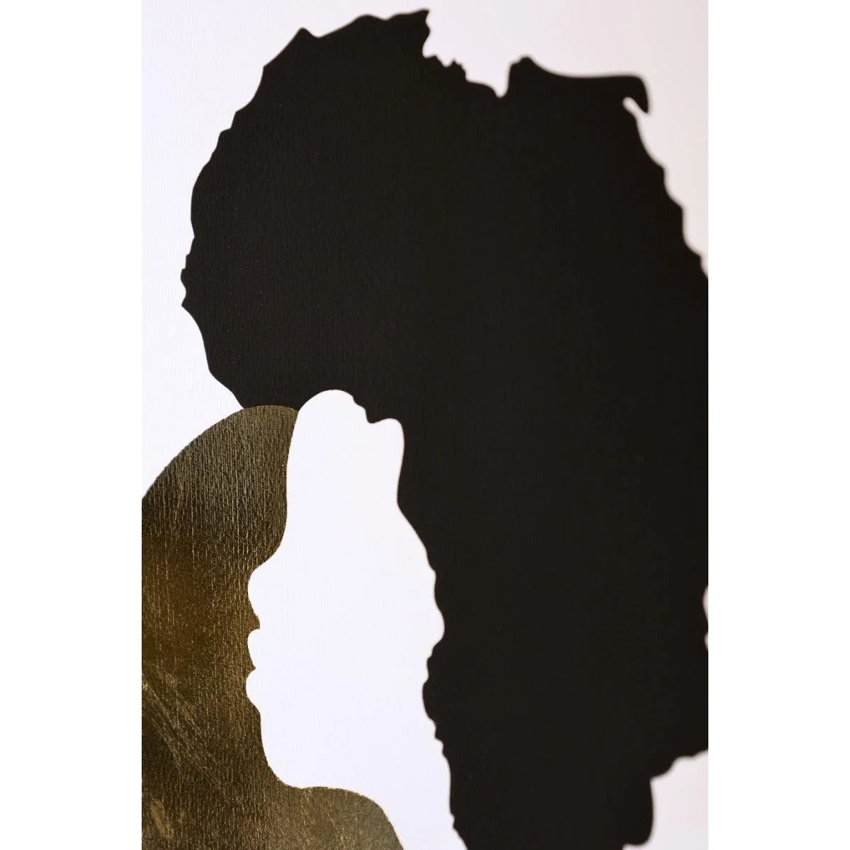 Unframed Hand Finished With Gold Leaf African Sun Art Print – image 5