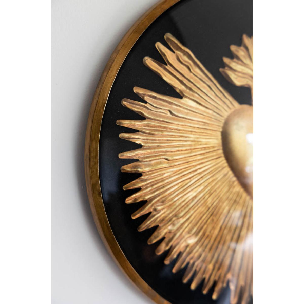 Framed Golden Milagro Heart Decoration – image 2