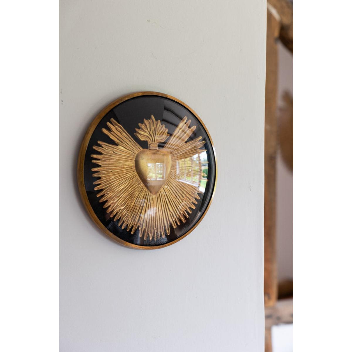 Framed Golden Milagro Heart Decoration – image 5