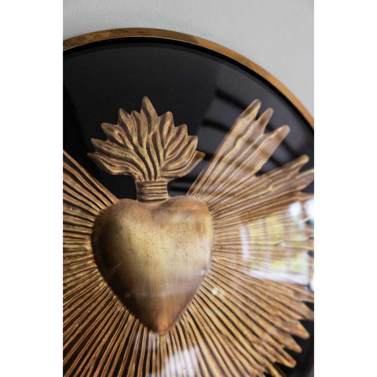 Framed Golden Milagro Heart Decoration – image 6