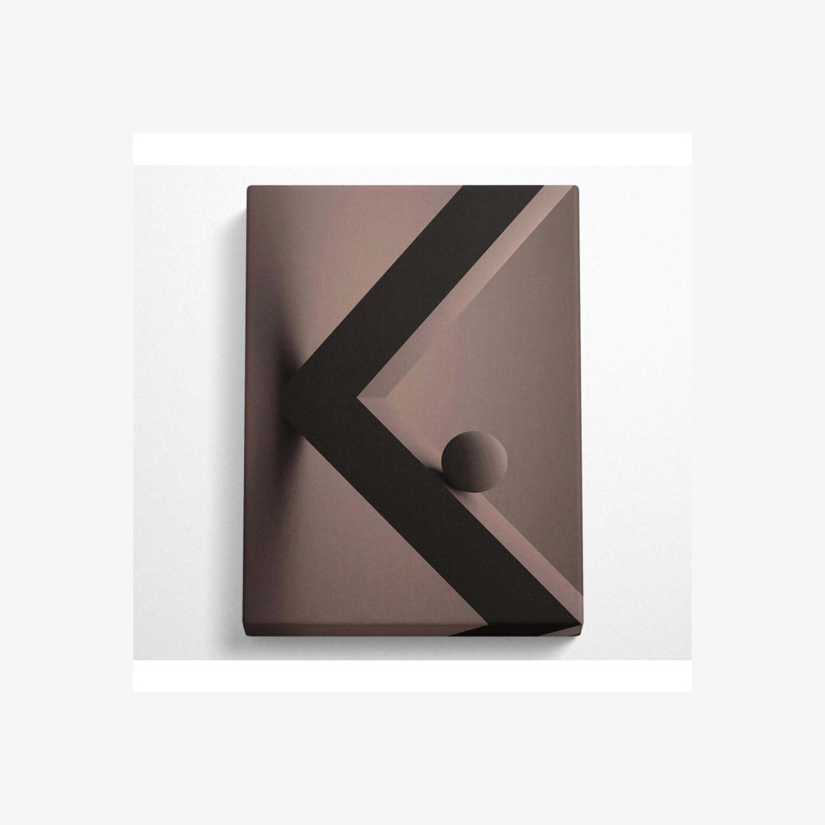 Brown Ball Canvas Print - Black / 35.56cm