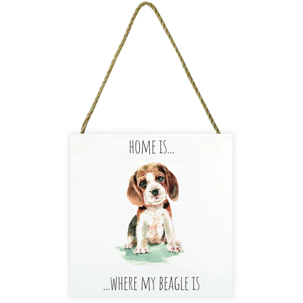 Louise Nisbet (Beagle) Wooden Block - White – image 2