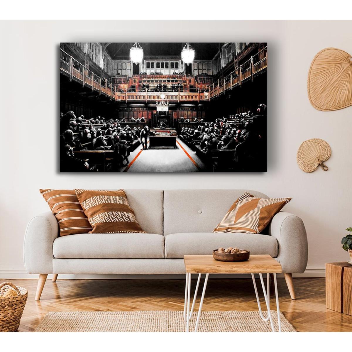 Chimps Houses Of Parliament - Yellow / Large 26 x 40 Inches – image 3
