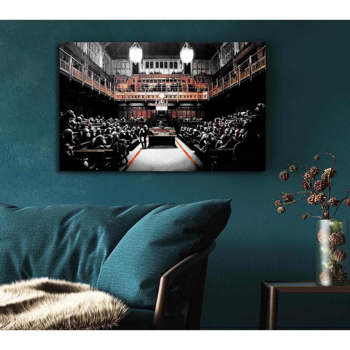 Chimps Houses Of Parliament - Yellow / Large 26 x 40 Inches – image 4