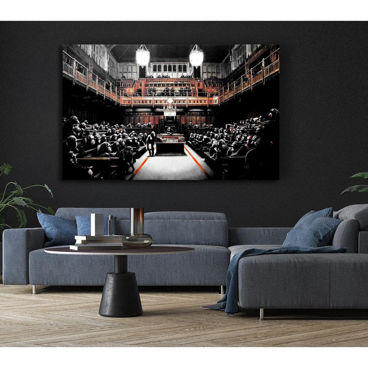 Chimps Houses Of Parliament - Yellow / Large 26 x 40 Inches – image 5