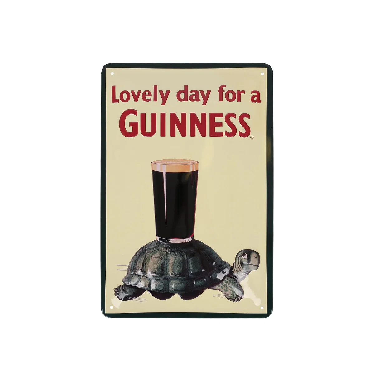 Tortoise Metal Tin Sign - Cream – image 1