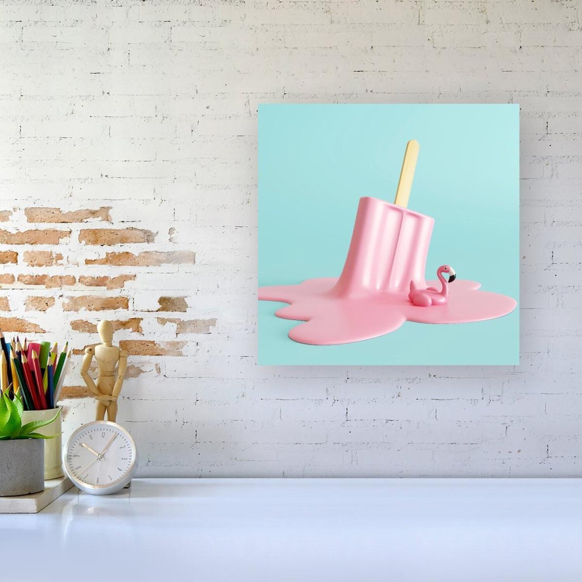 Flamingo Ice Cream Canvas Print - Pink / Medium – image 2