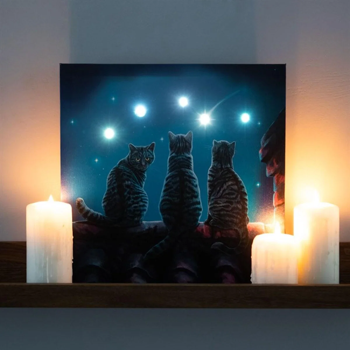 Lisa Parker's Wish Upon A Star Light Up Canvas Plaque - Blue – image 2
