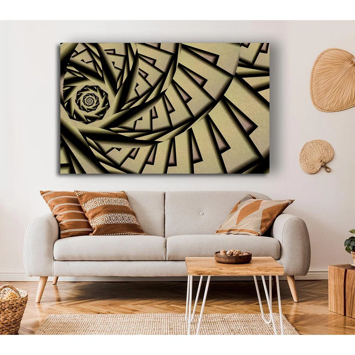 Illusion Canvas Print Wall Art - Yellow / 50.8cm – image 4