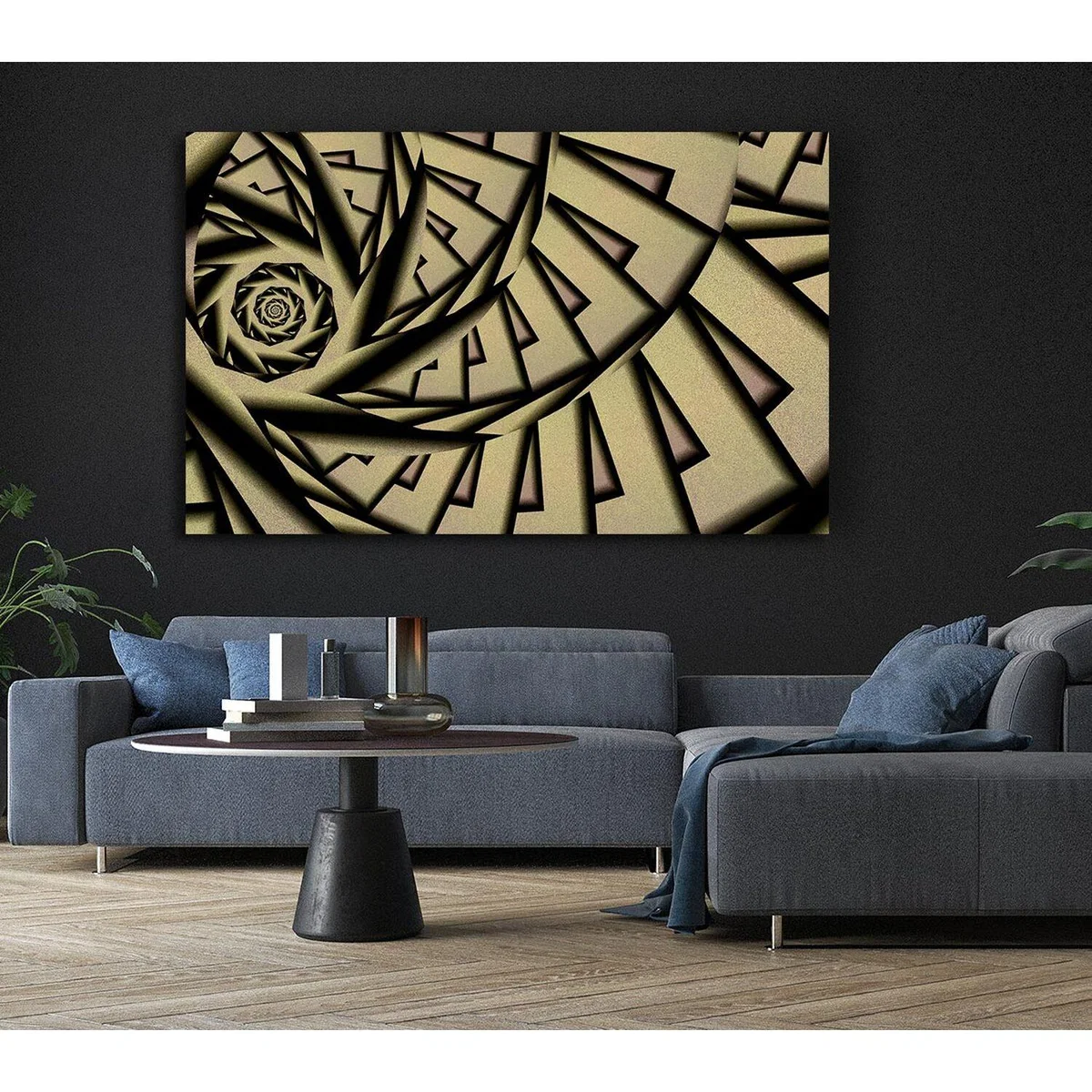 Illusion Canvas Print Wall Art - Yellow / 50.8cm – image 6