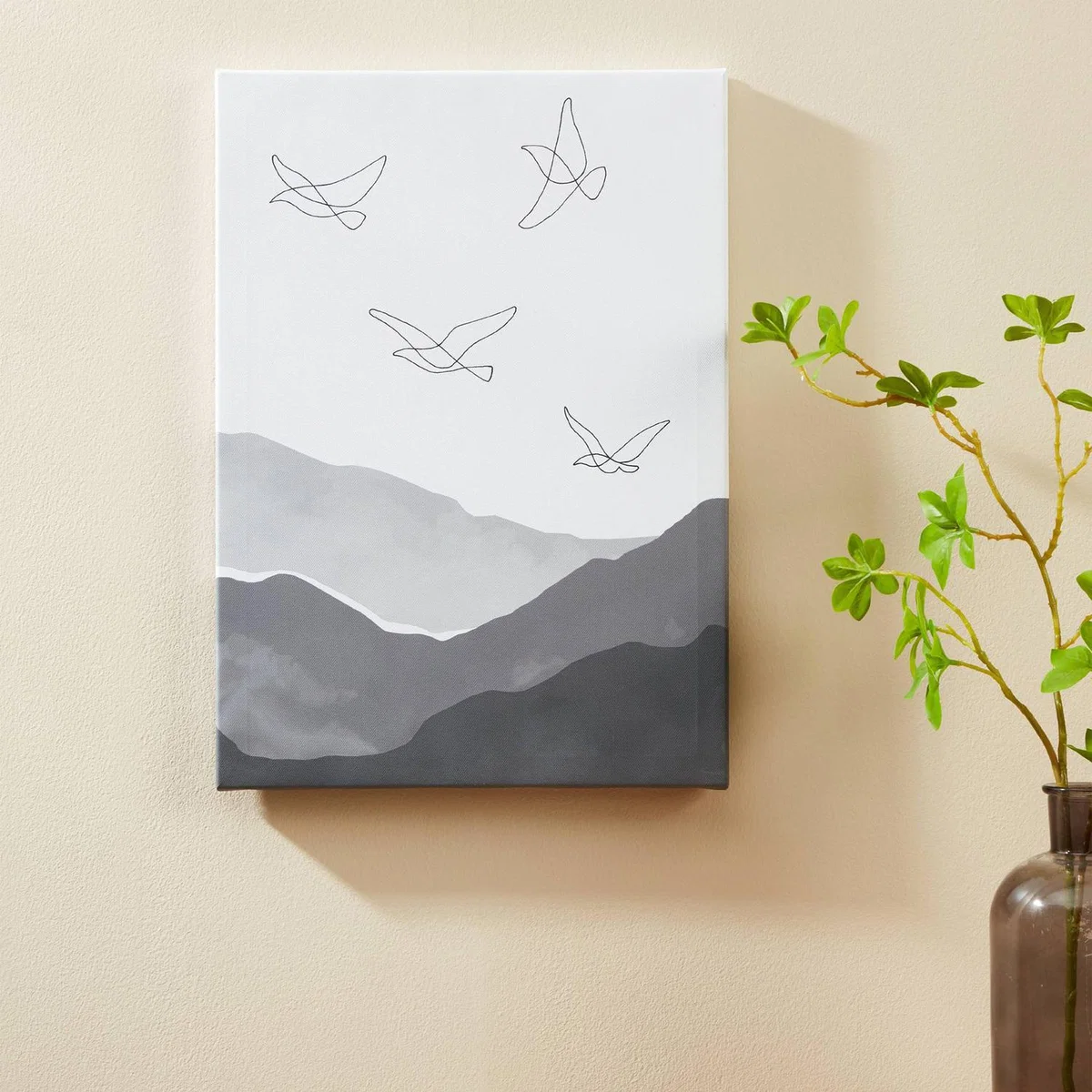 EGLO Alaminos Idyllic Line Art Printed Canvas - white, grey – image 3