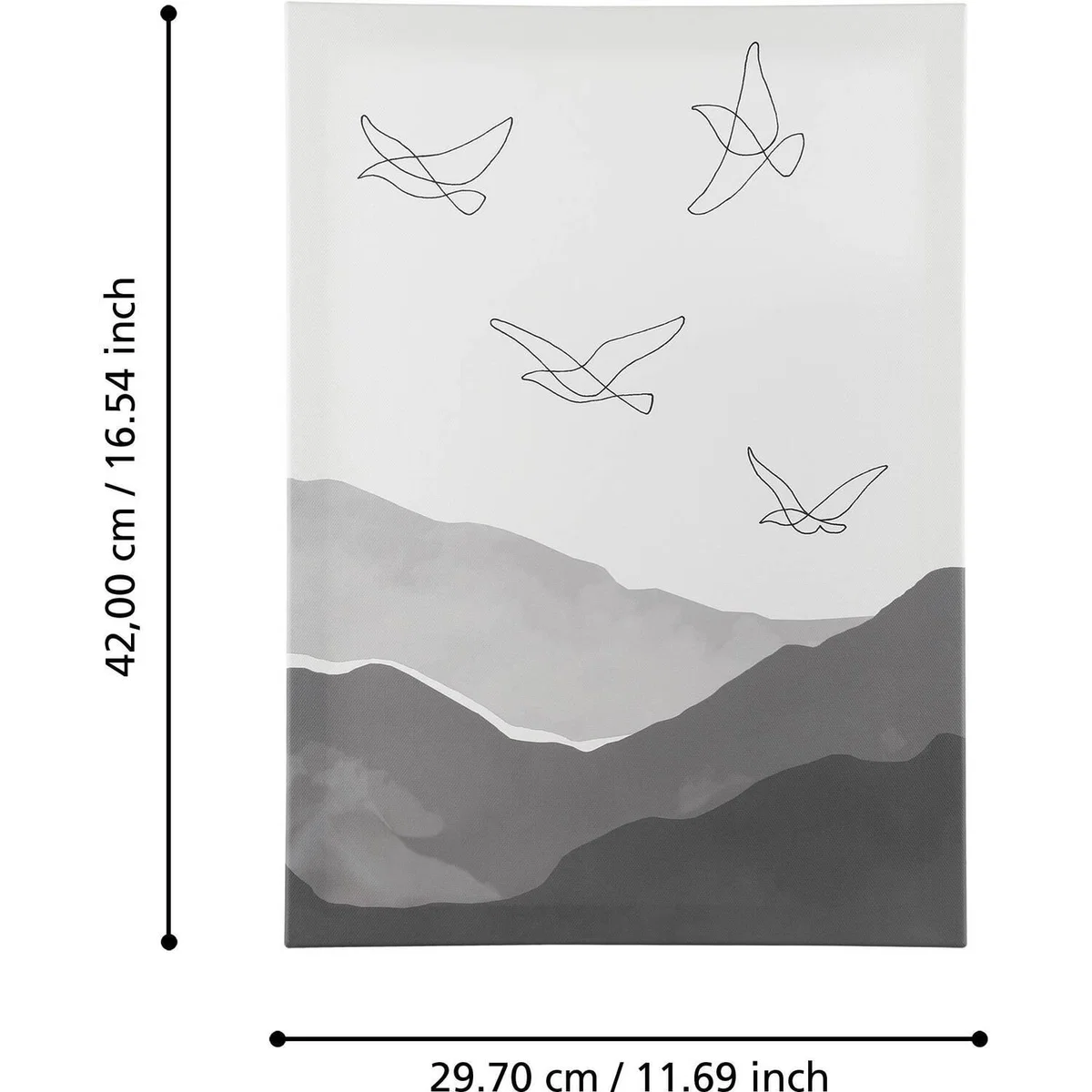EGLO Alaminos Idyllic Line Art Printed Canvas - white, grey – image 4