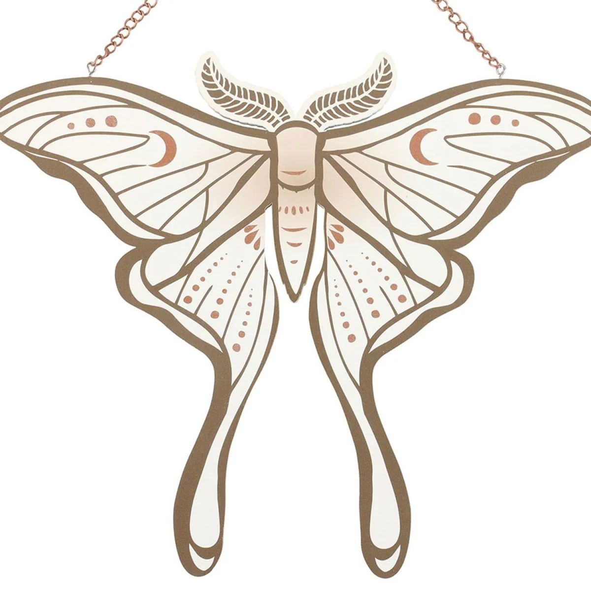Something Different Luna Moth Hanging Sign - Brown/White – image 2