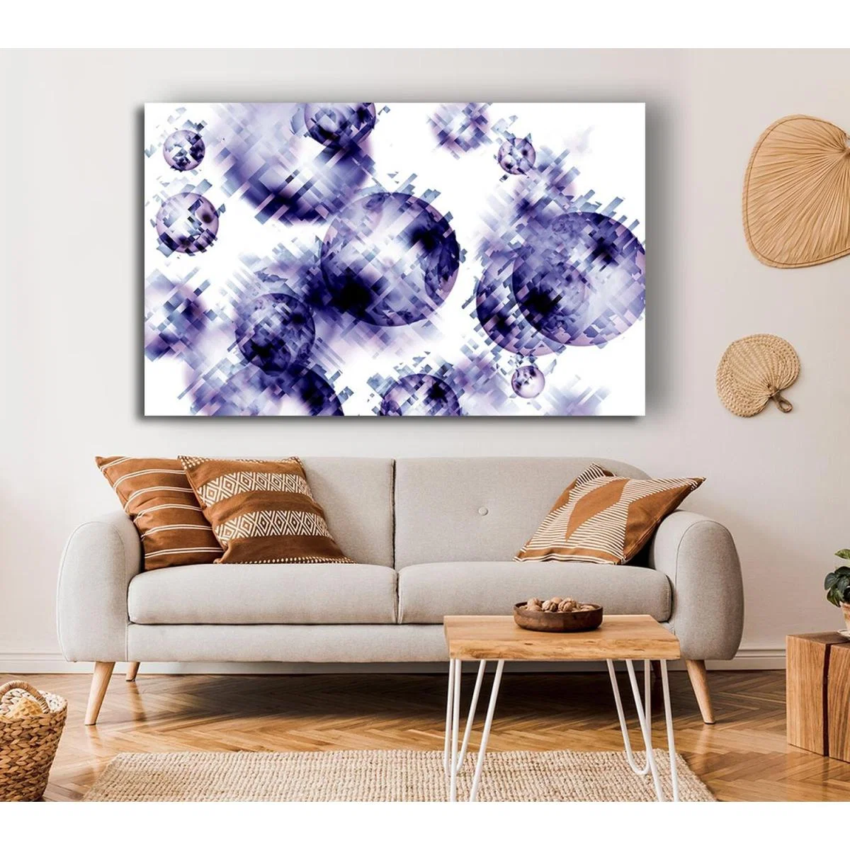 Spheres Of Time Canvas Print Wall Art - Yellow / 66.04cm – image 3